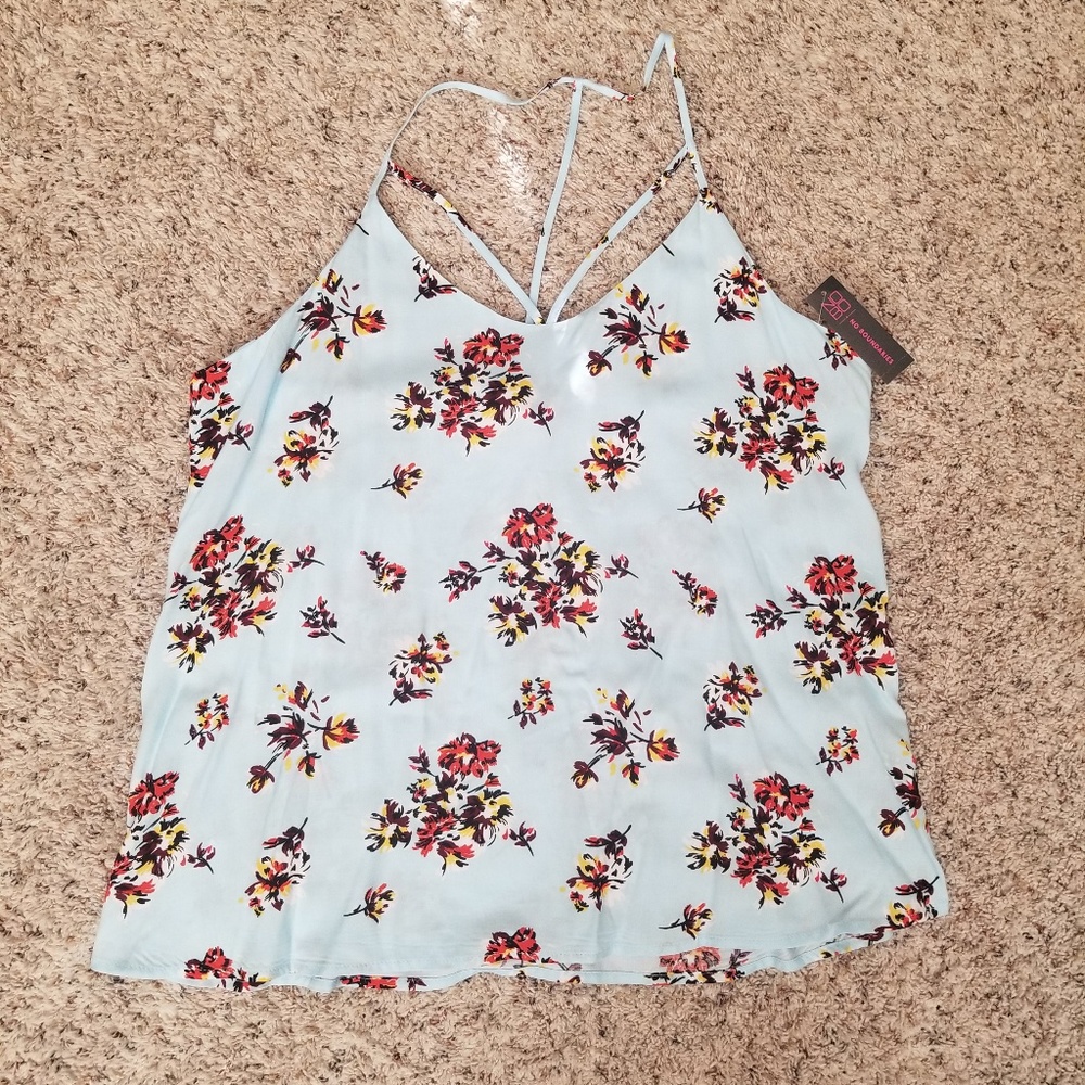 NWT Blue floral Tank